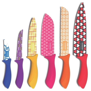 Conjunto Facas Inox 6 Pçs Color Cut - comprar online