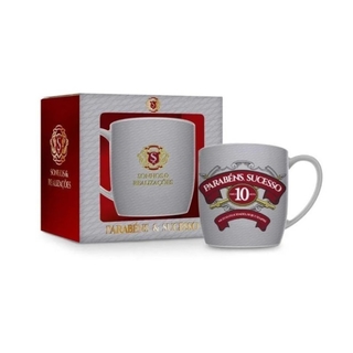Caneca Porcelana Urban - Parabéns Amigo