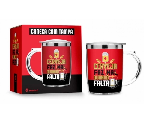 Caneca Plástica Inox - Cerveja Faz Mal - comprar online