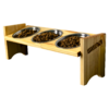 Comedouro Elevado Inclinado Triplo Pinus - comprar online