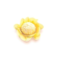 40 Forminha Doces Finos Margarida Amarelo candy color