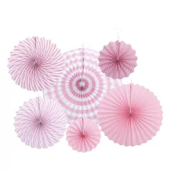 Kit com 6 fioratas de papel Rosa