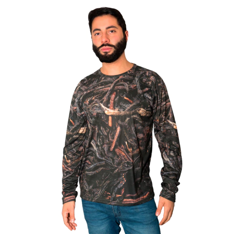 Remera Manga Larga Camuflaje Realtree 3d mod 6