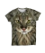 Remera Gato Gris ojos verdes