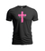Remera Cruz Creer Rosada - Algodón