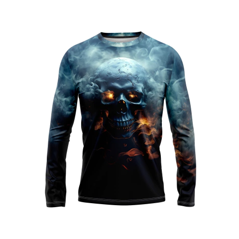 Remera Manga Larga Calavera mod 10