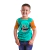 Remera Manga corta Monstruo verde y mostaza mod 5