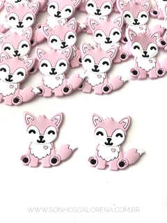 APLIQUE EMBORRACHADO RAPOSA ROSA BB 4,4CM 2 UNIDADES