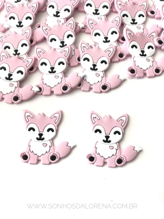 APLIQUE EMBORRACHADO RAPOSA ROSA BB 4,4CM 2 UNIDADES