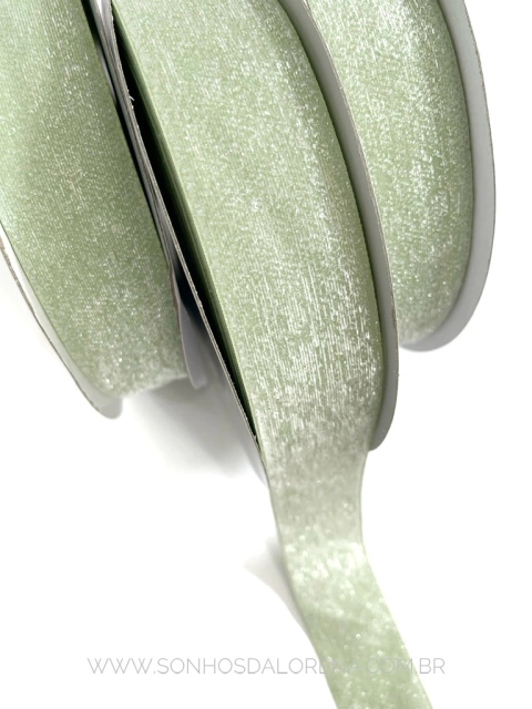 FITA DE LUREX 38MM VERDE CANDY PEÇA COM 3 METROS