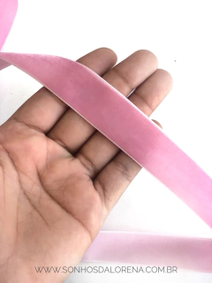 FITA VELUDO SANDING 22MM 36 ROSA MÉDIO POR METRO - comprar online