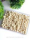 BOLAS LEITOSAS DE 8MM OFF WHITE COM 30 GRAMAS