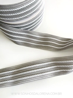 FITA VELUDO SOFT CINZA 1 METRO