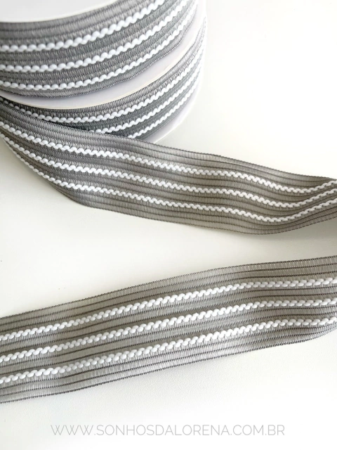 FITA VELUDO SOFT CINZA 1 METRO