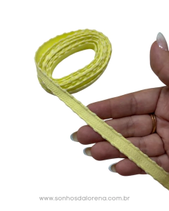 FITA TWILL POMPOM AMARELO BEBE COM 3 METROS (10MM) - comprar online