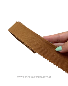 FITA TWILL POMPOM MARRON COM 3 METROS (38MM) - comprar online