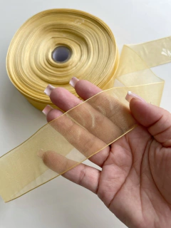 FITA ORGANZA YAMA NEW DOURADO 156 DE 38MM 10 METROS - comprar online