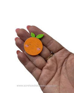 APLIQUE ACRILICO LARANJA VERÃO DA LORE 3,5X3CM (2 UNIDADES) - comprar online