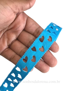FITA YAMA 328 ISLAND BLUE 22MM CORAÇÃO VAZADO COM 3 METROS - comprar online