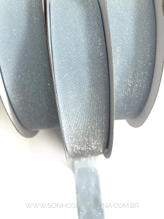 FITA DE LUREX 38MM AZUL CANDY PEÇA COM 3 METROS