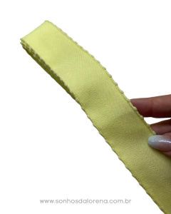 FITA TWILL POMPOM AMARELO BEBE COM 3 METROS (38MM) - comprar online