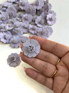 FLOR DUPLA DE CAMURÇA LILÁS COM 02 UNIDADES - comprar online