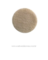 CIRCULO DE FELTRO OFF WHITE 3,5CM X 3,5CM 10 UNIDADES