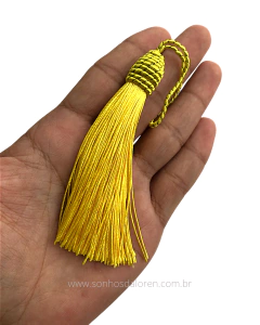 TASSEL POLIESTER AMARELO 14CM UNIDADE - comprar online