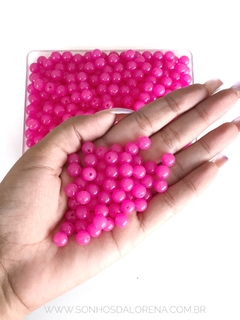 BOLA TRANSLUCIDA 8MM ROSA CHOQUE 30 GRAMAS - comprar online