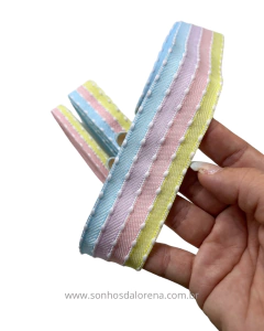 FITA SINIMBU CANDY COM PESPONTO BRANCO (5METROS) - comprar online