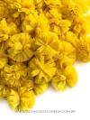 POMPOM DE MALHA 3,5CM KIT COM 05 UNIDADES AMARELO COPA