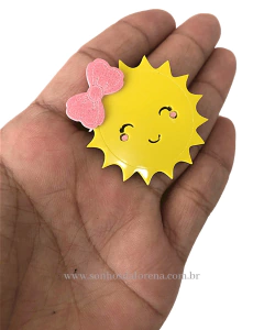 APLIQUE ACRILICO N1 SOL COM 4CM UNIDADE - comprar online