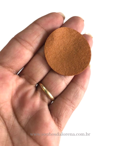 CIRCULO DE FELTRO CARAMELO 3,5CM X 3,5CM 10 UNIDADES - comprar online
