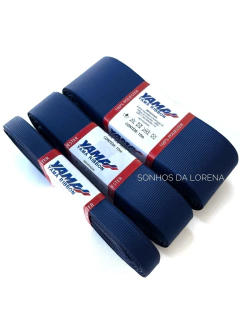 FITA GORGURÃO LISO YAMA COR 370 NAVY COM 10 METROS