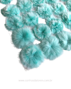 POMPOM ACHATADINHO DE PELUCIA 5,5CM TIFANNY MESCLADO 2UNIDADES