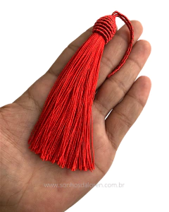 TASSEL POLIESTER VERMELHO 14CM UNIDADE - comprar online