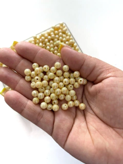 BOLAS IRISADAS DE 6MM CREME COM 30 GRAMAS - comprar online