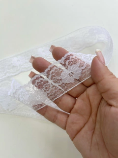 FITA RENDA RÍGIDA BRANCA DE 37MM COM 2 METROS - comprar online