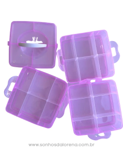 CAIXA ORGANIZADORA 3 ANDARES COM 18 COMPARTIMENTOS ROSA BEBE - comprar online