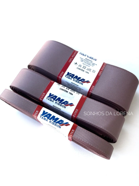 FITA GORGURÃO LISO YAMA COR 814 GINGER SNAP COM 10 METROS