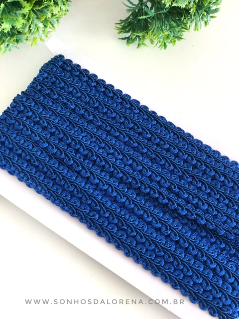 PASSAMANARIA LARGURA DE 1,3CM POR METRO AZUL ROYAL