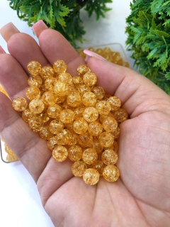 BOLAS CRAQUELADAS AMARELO 8MM COM 30 GRAMAS - comprar online