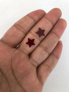 APLIQUE ACRILICO ESTRELA MARSALA 1CM COM 30 UNIDADES - comprar online