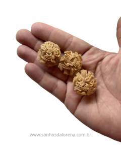 KIT COM 10 POMPONS DE MALHA DE 2CM BEGE - comprar online