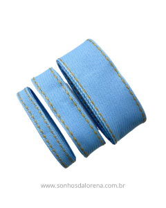 KIT DE FITA SINIMBU JEANS CLARO COM 6 METROS (3 LARGURAS)