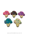APLIQUE EMBORRACHADO SORVETE TONS MISTO 3CM (5 UNIDADES)