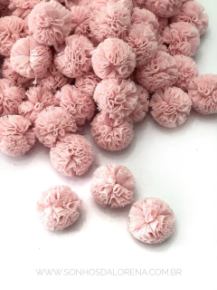 POMPONS DE MALHA 2,5CM ROSA BEBÊ (10 UNIDADES) - Sonhos da Lorena