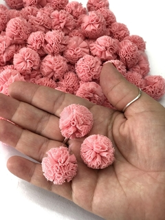 POMPOM DE MALHA 2,5CM KIT COM 10 UNIDADES GOIABA na internet