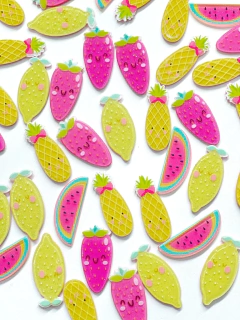 APLIQUE ACRILICO LIMÃO OVAL COM 2 UNIDADES na internet