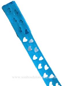 FITA YAMA 328 ISLAND BLUE 22MM CORAÇÃO VAZADO COM 3 METROS